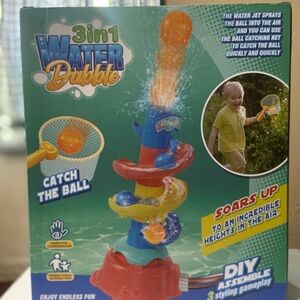 3-in-1 Water Dabble Splash Tower Toy - Red, Blue, Yellow, Orange